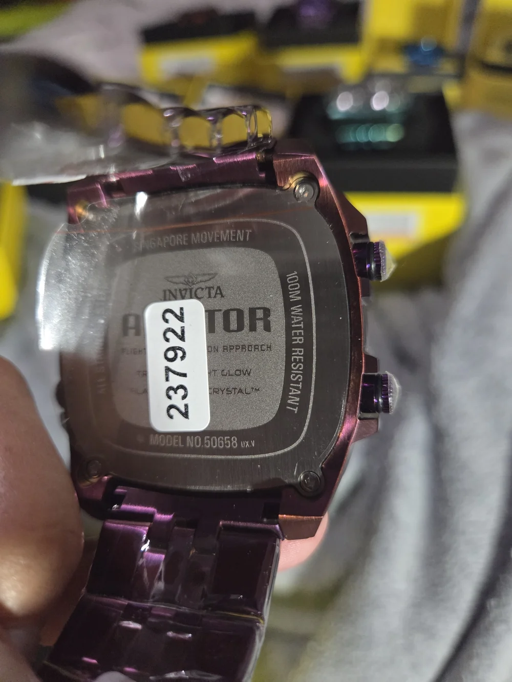 Invicta Purple Zulu  Multi-Dial Stainless Steel Watch